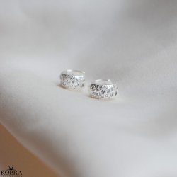 "Nova Moon" chunky sm slv reringe med sten