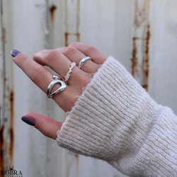 "Medina" chunky silver ring