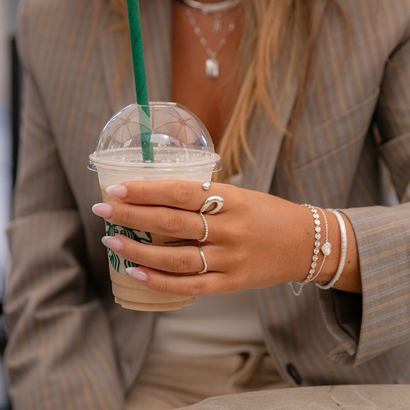 "Electric" organic bracelet in sterling silver