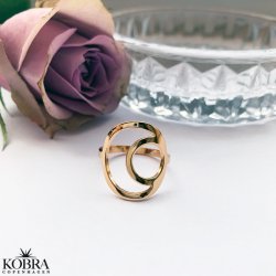 "Rio" 18 carat gold plated circle ring