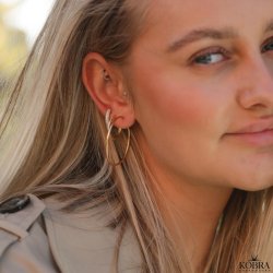 "Cirkeline" Forgyldte hoops / creoler (Medium)