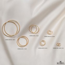 "Cirkeline" guld hoops / creoler (Large)