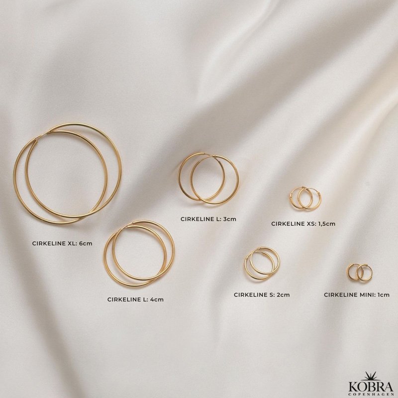 "Cirkeline" hoops (xs) i forgyldt