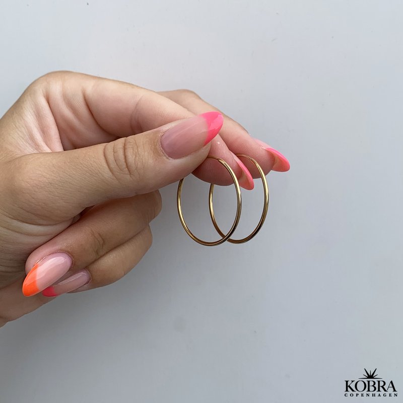 "Cirkeline" Forgyldte hoops / creoler (Medium)
