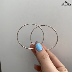 "Cirkeline" silver hoops / creoles (Large)