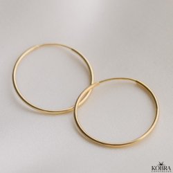 "Cirkeline" guld hoops / creoler (Large)