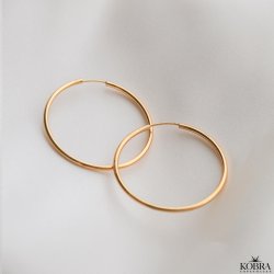 "Cirkeline" Forgyldte hoops / creoler (Medium)