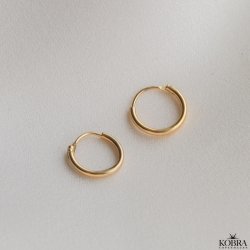"Cirkeline" hoops (mini) i guld