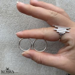 "Cirkeline" hoops (Small) i sterling slv