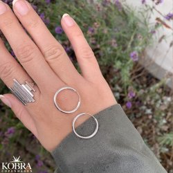 "Cirkeline" hoops (Small) i sterling slv