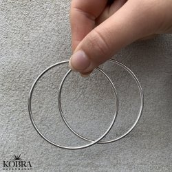 "Cirkeline" store hoops (XL)  i sterling slv