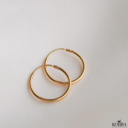 "Cirkeline" (small) sm hoops i 18 karat forgyldt