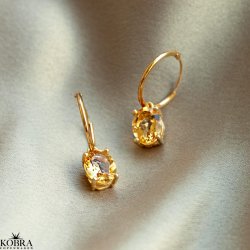 "Summery" guld reringe med Citriner