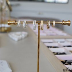  "Vera" Classic zirkonia hoops - Mini, Small eller Medium 18k guldbelagt