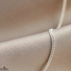 "Clinton" 2mm panzer halskde i sterling slv