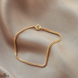 "Clinton" 18 karat forgyldt, 2mm panzer armbnd