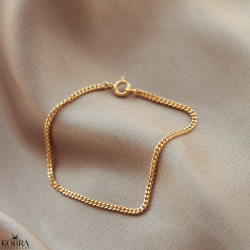 "Clinton" 2mm panzer armbnd i guld til mnd