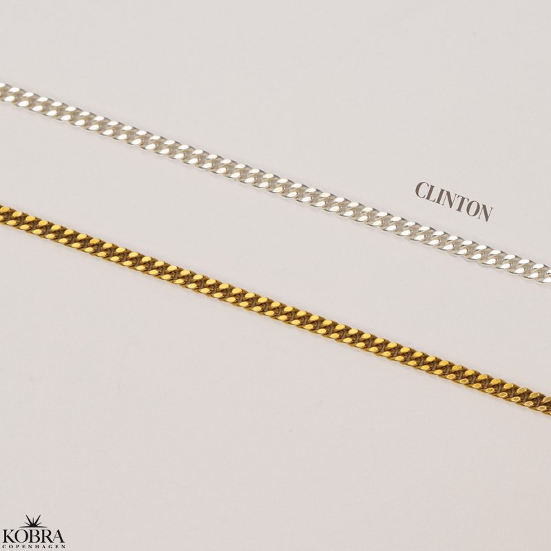 "Rylie" slv halskde til herre med hammerslet dogtag og din gravering