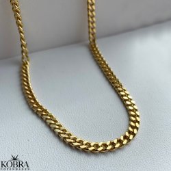 "Clinton" 4 mm. gold panzer necklace