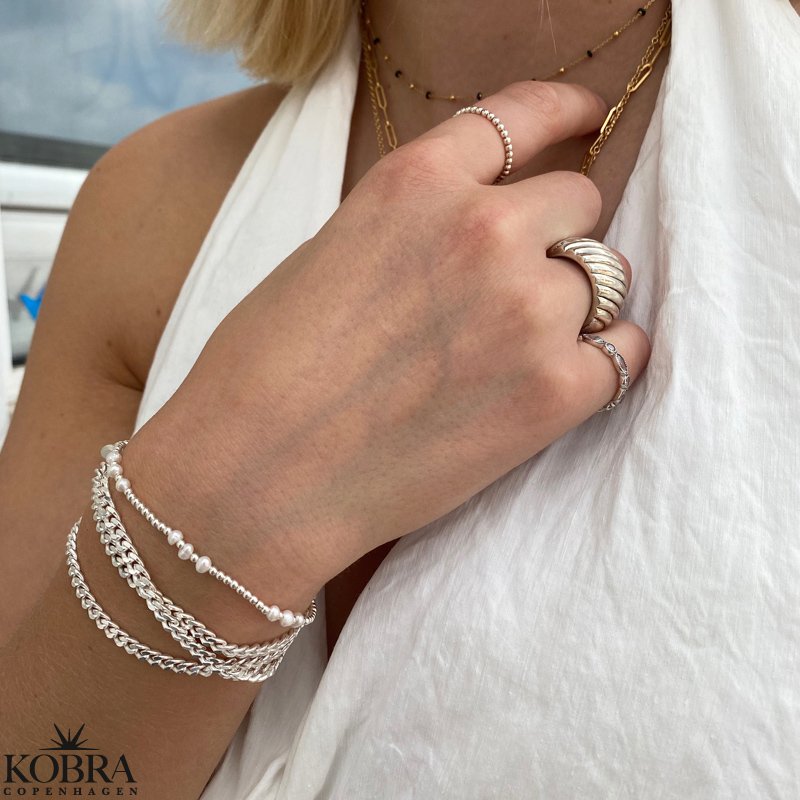 "Clinton" 4mm panzer armbnd i sterling slv