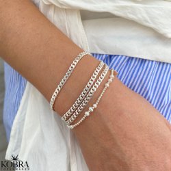 "Clinton" 4mm panzer armbnd i sterling slv