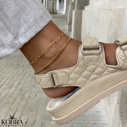 "Clinton" 3mm panzer ankelkde forgyldt med 18 karat