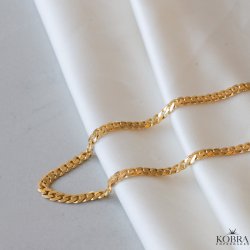 "Clinton" 4 mm. gold panzer necklace