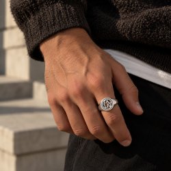 �Close To You� handgjord silver ring med dina bokst�ver