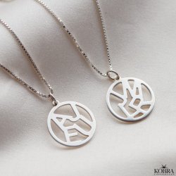 "Close To You" handmade silver jewelry with personal letters