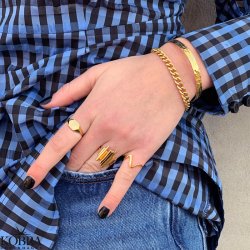 "Jordan" gold ring with personal engraving