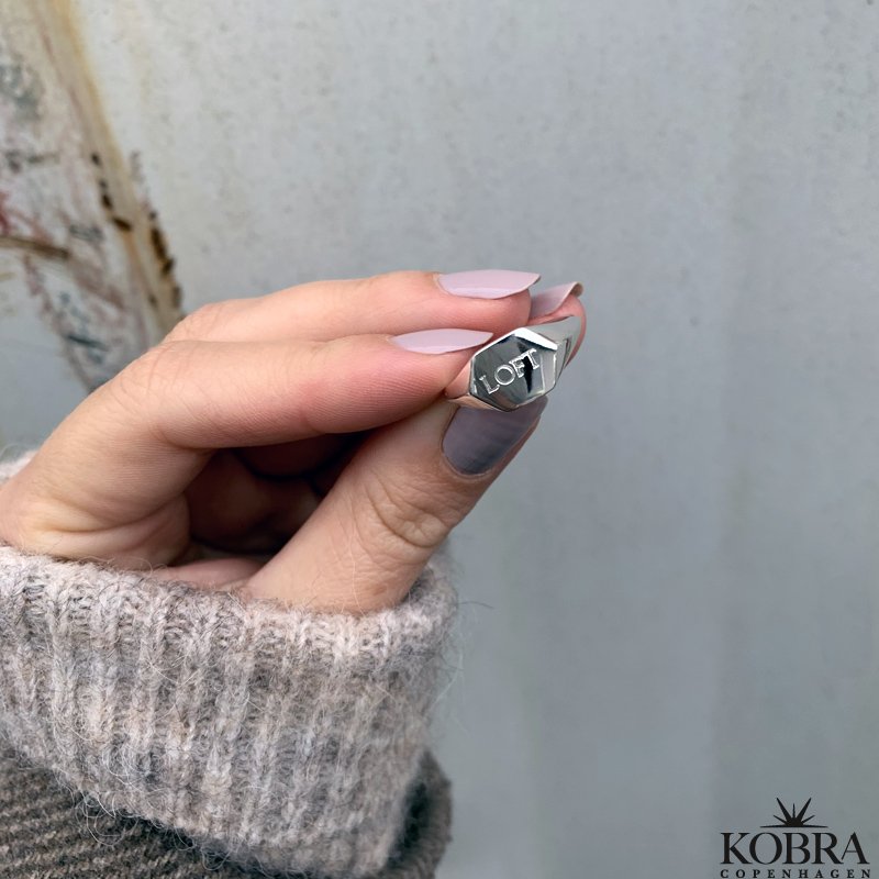 "Jordan" slv ring med personlig indgravering