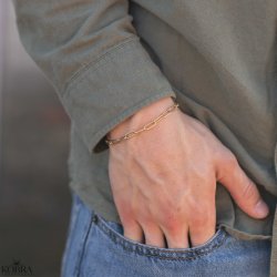 "Colorado" chunky gold bracelet for men