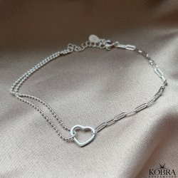 "Colombia" slv armbnd med hjerte