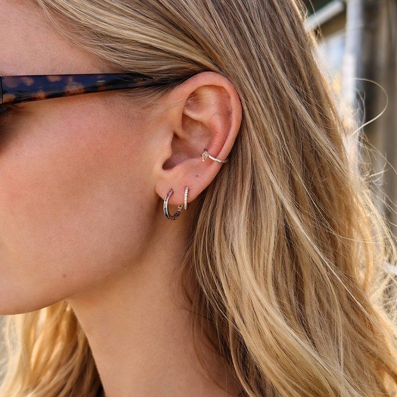 "Spring" hoops i s�lv 