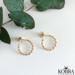 18 karat forgyldte "Esmeralda" sm snoet creolere