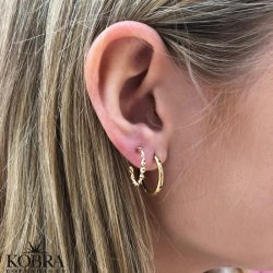 18 karat forgyldte "Esmeralda" sm snoet creolere