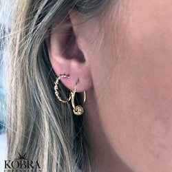 18 karat forgyldte "Esmeralda" sm snoet creolere