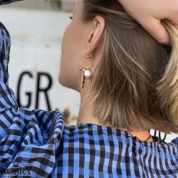 "Cirkeline" hoops (mini) i guld