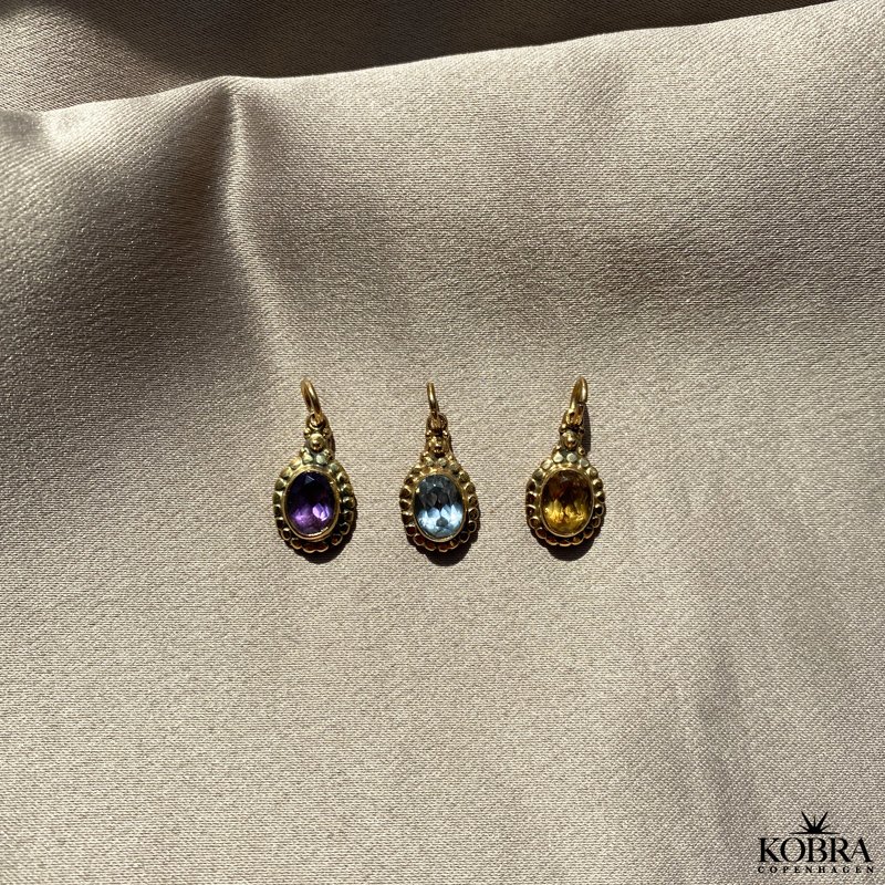 "Crystal" Gold-plated necklace with blue amethyst