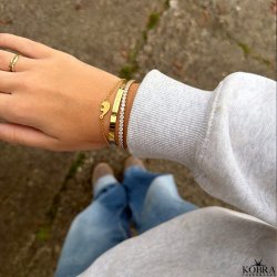"Friends Forever" 18k gold-plated friendship