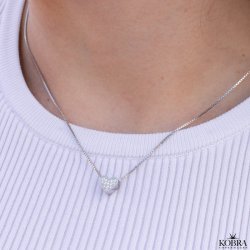 "Cutie" hjertehalskde med sten i slv