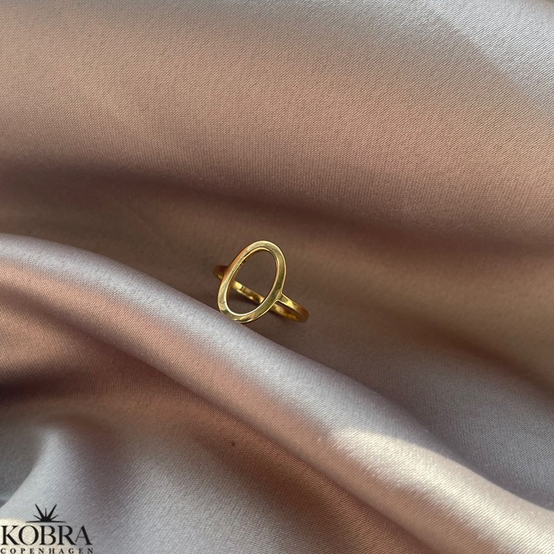 "Cyrus" 18 karat forgyldt oval ring