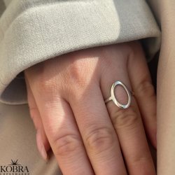 "Cyrus" oval ring i sterling slv
