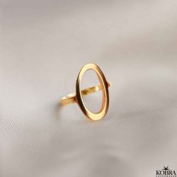 "Cyrus" 18 karat forgyldt oval ring