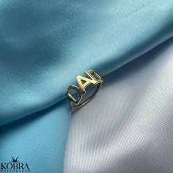 "Dad" ring in 18 carat gold plated