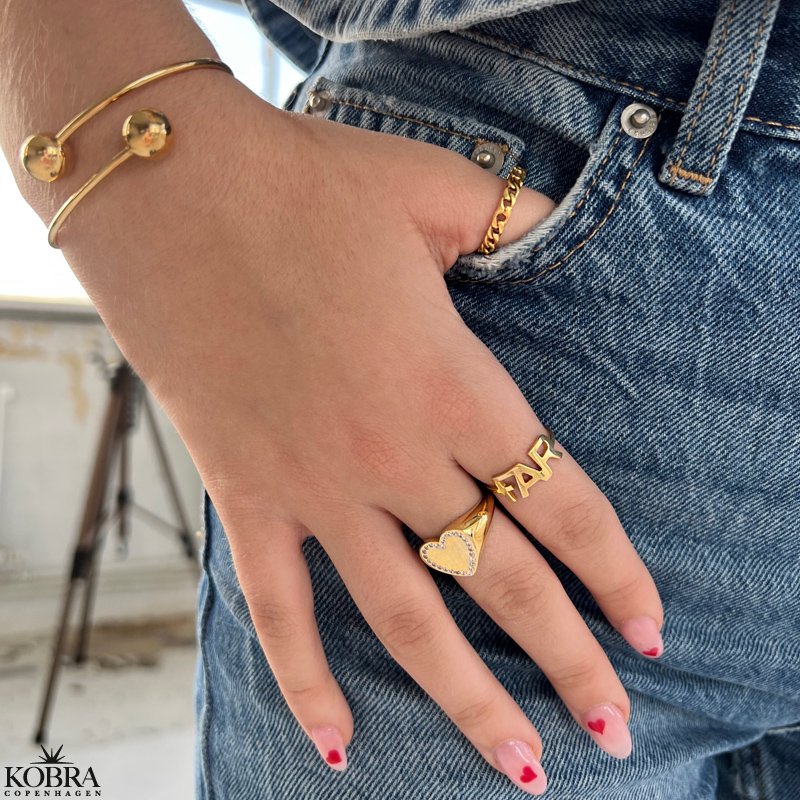 "FAR" 18 karat forgyldt ring