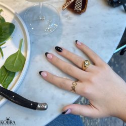 "Dad" ring in 18 carat gold plated