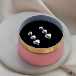  "Davina" silver earrings with hearts