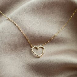  "Dear" beautiful gold necklace with heart
