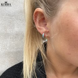 "Nelly" small hoops with colored enamel